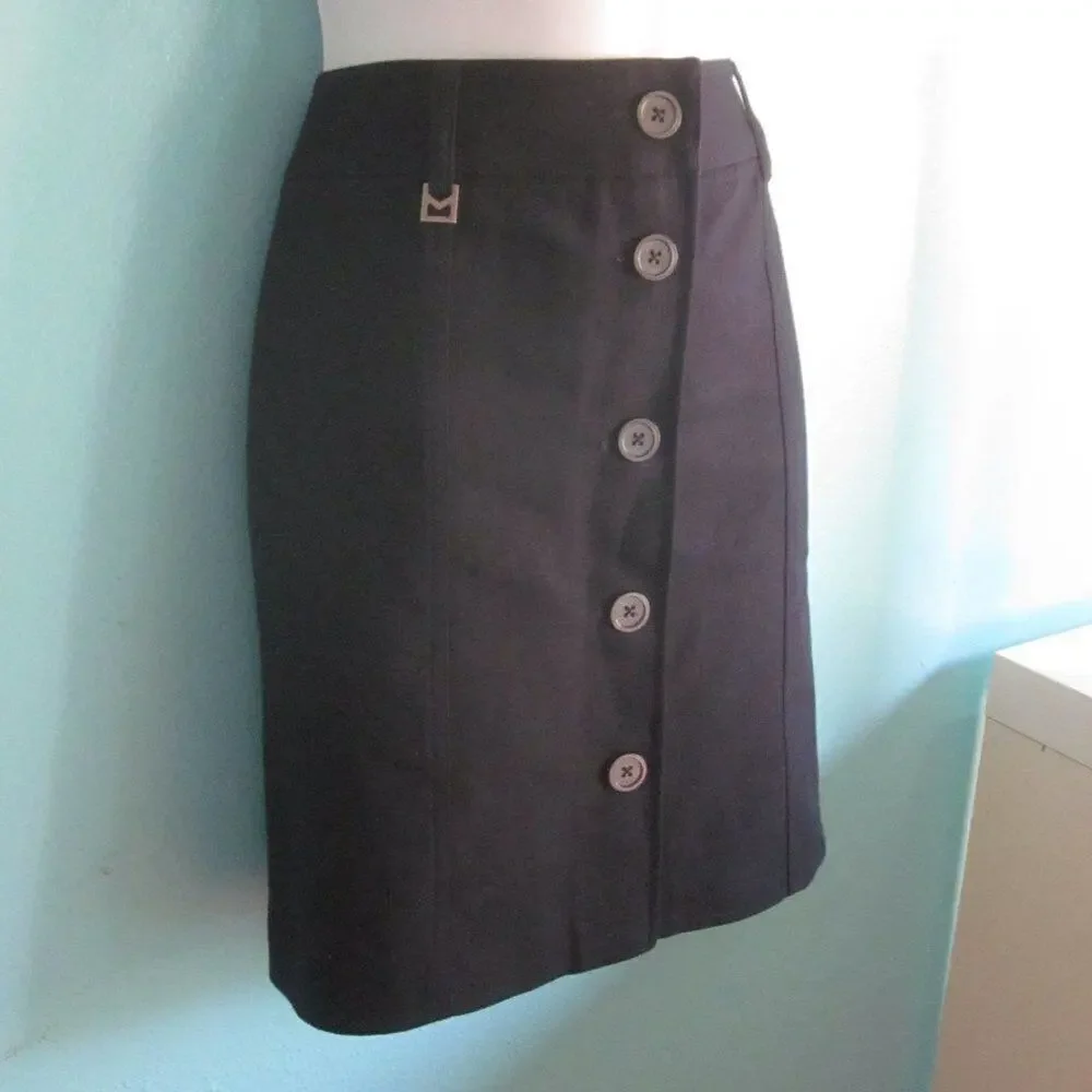 Michael Kors Navy Cotton Logo Mini Skirt – Women’s 6